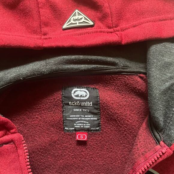 Y2K Ecko Unltd Mens/Teen Sweatshirt Hoodie Full Zip Size Small Nostalgia Vintage - Picture 3 of 7